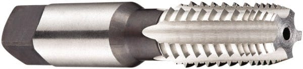 DORMER - 1 - 11-1/2 NPT, 5 Flutes, Bright Finish, High Speed Steel, Interrupted Thread Pipe Tap - Exact Tooling