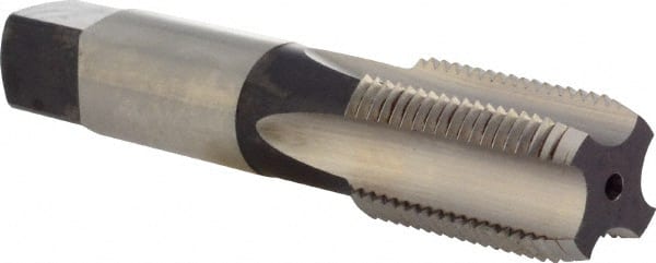 DORMER - 1/2-14 NPSM Thread, 4 Flute Standard Pipe Tap - 100mm OAL, 35mm Thread Length, Bright Finish, High Speed Steel - Exact Tooling