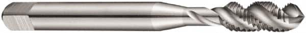 DORMER - M14x2.00 EGM, 3 Flute, 40° Helix, Bottoming Chamfer, Bright Finish, High Speed Steel Spiral Flute STI Tap - Right Hand Flute, 4.4128" OAL, 0.5516" Shank Diam, 1.1426" Thread Length, 6H Class of Fit, Series E621 - Exact Tooling
