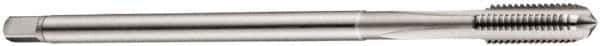 DORMER - M10x1.50 Metric Coarse 6H 3 Flute Bright Finish Cobalt Straight Flute Machine Tap - Taper, Right Hand Thread, 108mm OAL, 19mm Thread Length, Oversize - Exact Tooling