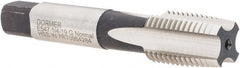 DORMER - 1/4-19" BSPP, 4 Flutes, Taper Chamfer, Bright Finish, High Speed Steel British Standard Pipe Tap - Series E547 - Exact Tooling