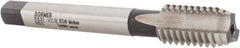 DORMER - 1/2-12 BSW 3 Flute Bright Finish High Speed Steel Straight Flute Machine Tap - Bottoming, Right Hand Thread, 89mm OAL, 22mm Thread Length, Oversize - Exact Tooling