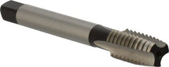 DORMER - 1/2-12 BSW 3 Flute Bright Finish High Speed Steel Straight Flute Machine Tap - Plug, Right Hand Thread, 89mm OAL, 22mm Thread Length, Oversize - Exact Tooling