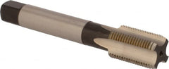 DORMER - 3/4-16 UNF 2B 4 Flute Bright Finish High Speed Steel Straight Flute Machine Tap - Bottoming, Right Hand Thread, 112mm OAL, 29mm Thread Length, Oversize - Exact Tooling