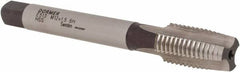 DORMER - M12x1.50 Metric Fine 6H 3 Flute Bright Finish High Speed Steel Straight Flute Machine Tap - Taper, Right Hand Thread, 89mm OAL, 22mm Thread Length, Oversize - Exact Tooling