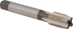 DORMER - M16x2.00 Metric Coarse 6H 4 Flute Bright Finish High Speed Steel Straight Flute Machine Tap - Plug, Left Hand Thread, 102mm OAL, 24mm Thread Length, Oversize - Exact Tooling