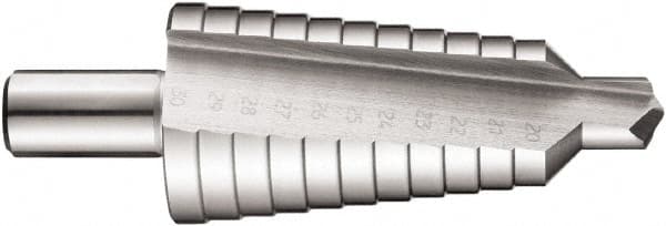 DORMER - 10 Hole Sizes, 20 to 30mm Hole Diam High Speed Steel Step Drill Bit - Exact Tooling