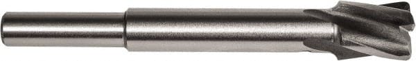 Union Butterfield - 1/4" Diam, 1/4" Shank, Diam, 4 Flutes, Straight Shank, Interchangeable Pilot Counterbore - 2-3/8" OAL, 1/2" Flute Length, Bright Finish, High Speed Steel, Aircraft Style - Exact Tooling