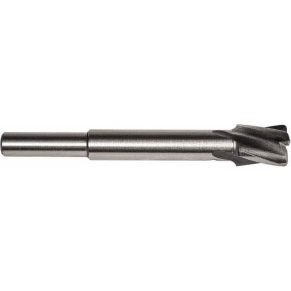 Union Butterfield - 1/2" Diam, 1/4" Shank, Diam, 4 Flutes, Straight Shank, Interchangeable Pilot Counterbore - Exact Tooling