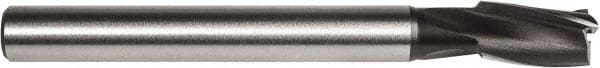 Union Butterfield - 1/4" Diam, 15/64" Shank, Diam, 3 Flutes, Straight Shank, Interchangeable Pilot Counterbore - 3-13/16" OAL, 3/4" Flute Length, Bright Finish, High Speed Steel, Aircraft Style - Exact Tooling