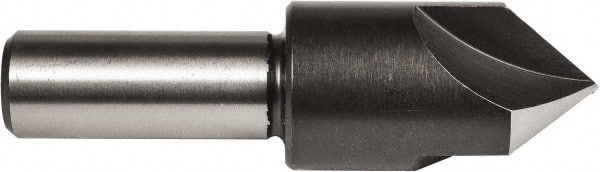 Union Butterfield - 3/8" Head Diam, 1/4" Shank Diam, 3 Flute 60° High Speed Steel Countersink - Exact Tooling