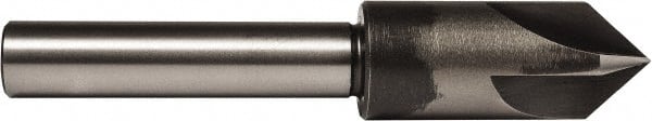 Union Butterfield - 7/8" Head Diam, 1/2" Shank Diam, 4 Flute 60° High Speed Steel Countersink - Exact Tooling
