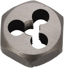 Union Butterfield - M9x1.25 Metric Coarse Thread, 25/32" Hex, Right Hand Thread, Hex Rethreading Die - Chromium Steel, 3/8" Thick, Series 2325M - Exact Tooling