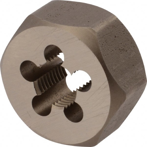 Union Butterfield - 1/4-18 NPT, 1-1/4" Hex, Right Hand, Hex Rethreading Die - 5/8" Thick, Adjustable, Chromium Steel, Series 2025 - Exact Tooling