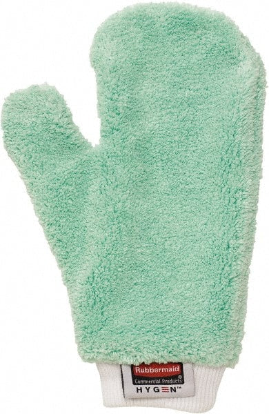 Rubbermaid - 11.9" Long Microfiber Cleaning & Dusting Mitt - Green, for Dusting - Exact Tooling