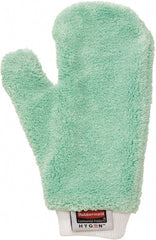 Rubbermaid - 11.9" Long Microfiber Cleaning & Dusting Mitt - Green, for Dusting - Exact Tooling