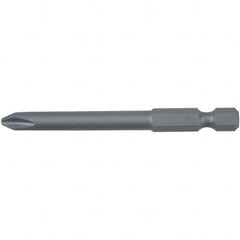 Wiha - #00 Phillips Power Bit Set - 1/4" Hex Drive, 2-3/4" OAL - Exact Tooling