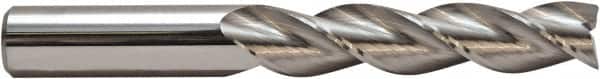M.A. Ford - 5/16", 7/16" LOC, 5/16" Shank Diam, 4" OAL, 3 Flute, Solid Carbide Square End Mill - Single End, TiB2 Finish, 36° Helix, Centercutting, Right Hand Cut, Right Hand Flute, Series 138N - Exact Tooling