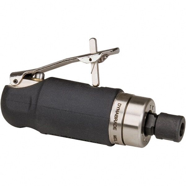 Dynabrade - 1/4" Collet, Straight Handle, Air Straight Die Grinder - 24,000 RPM, Front Exhaust, 30 CFM, 0.5 hp, 90 psi, 1/4" Inlet - Exact Tooling