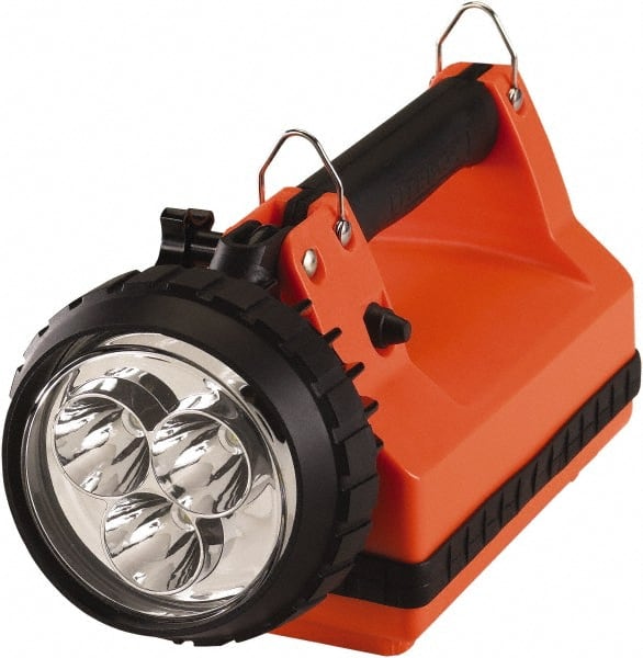 Streamlight - White LED Bulb, 540 Lumens, Spotlight/Lantern Flashlight - Orange Plastic Body, 1 6V Battery Included - Exact Tooling