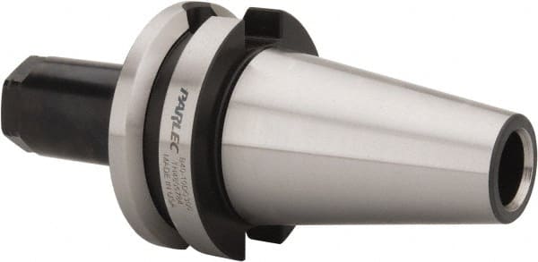Parlec - 3/64" to 9/16" Capacity, 2.95" Projection, BT40 Taper Shank, DA100 Collet Chuck - 0.0004" TIR, Through-Spindle - Exact Tooling