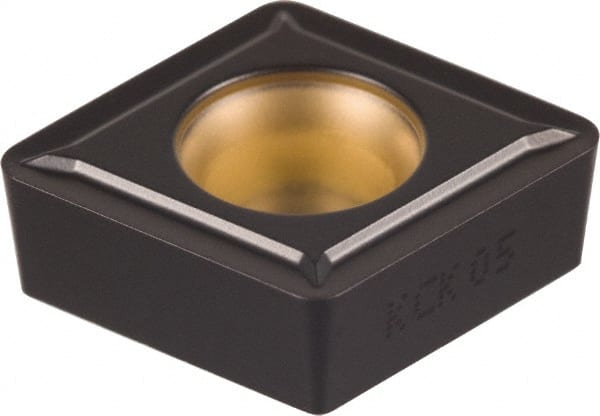 Kennametal - CCMT21.51 LF Grade KCK05 Carbide Turning Insert - TiCN/Al2O3 Finish, 80° Diamond, 1/4" Inscr Circle, 3/32" Thick, 1/64" Corner Radius - Exact Tooling