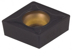 Kennametal - CCMT32.53 MF Grade KCP10 Carbide Turning Insert - TiCN/Al2O3 Finish, 80° Diamond, 3/8" Inscr Circle, 5/32" Thick, 3/64" Corner Radius - Exact Tooling
