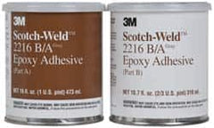 3M - 16 oz Can Two Part Epoxy - 90 min Working Time, 3,200 psi Shear Strength, Series 2216 - Exact Tooling