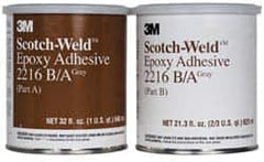 3M - 32 oz Can Two Part Epoxy - 90 min Working Time, 3,200 psi Shear Strength, Series 2216 - Exact Tooling