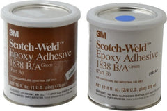 3M - 16 oz Can Two Part Epoxy - 60 min Working Time, 3,000 psi Shear Strength, Series 1838 - Exact Tooling