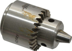 Accupro - JT0, 1/64 to 5/32" Capacity, Tapered Mount Drill Chuck - Keyed, 22mm Sleeve Diam, 38mm Open Length - Exact Tooling