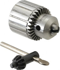Accupro - JT33, 3/64 to 1/2" Capacity, Tapered Mount Drill Chuck - Keyed, 46mm Sleeve Diam, 62mm Open Length - Exact Tooling