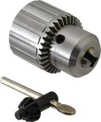 Accupro - JT3, 1/32 to 5/8" Capacity, Tapered Mount Drill Chuck - Keyed, 57mm Sleeve Diam, 77mm Open Length - Exact Tooling