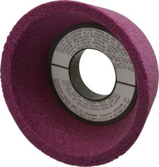 Grier Abrasives - 4" Diam, 1-1/4" Hole Size, 2-1/8" Overall Thickness, 60 Grit, Type 11 Tool & Cutter Grinding Wheel - Medium Grade, Aluminum Oxide, J Hardness, Vitrified Bond, 6,207 RPM - Exact Tooling