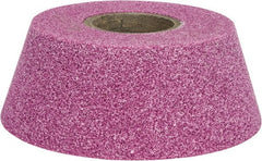 Grier Abrasives - 4" Diam, 1-1/4" Hole Size, 2-3/16" Overall Thickness, 60 Grit, Type 11 Tool & Cutter Grinding Wheel - Medium Grade, Aluminum Oxide, K Hardness, Vitrified Bond, 6,207 RPM - Exact Tooling