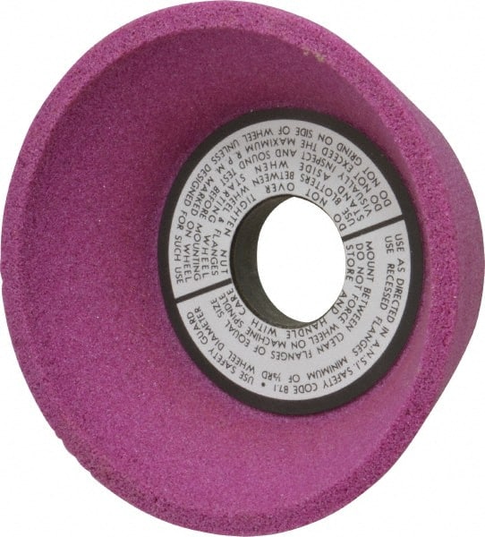 Grier Abrasives - 5" Diam, 1-1/4" Hole Size, 2-3/16" Overall Thickness, 60 Grit, Type 11 Tool & Cutter Grinding Wheel - Medium Grade, Aluminum Oxide, J Hardness, Vitrified Bond, 4,966 RPM - Exact Tooling