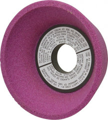 Grier Abrasives - 5" Diam, 1-1/4" Hole Size, 2-3/16" Overall Thickness, 60 Grit, Type 11 Tool & Cutter Grinding Wheel - Medium Grade, Aluminum Oxide, J Hardness, Vitrified Bond, 4,966 RPM - Exact Tooling