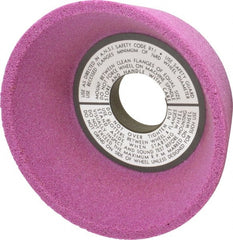 Grier Abrasives - 5" Diam, 1-1/4" Hole Size, 2-3/16" Overall Thickness, 60 Grit, Type 11 Tool & Cutter Grinding Wheel - Medium Grade, Aluminum Oxide, K Hardness, Vitrified Bond, 4,966 RPM - Exact Tooling