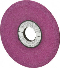 Grier Abrasives - 6" Diam, 1-1/4" Hole Size, 1/2" Overall Thickness, 46 Grit, Type 12 Tool & Cutter Grinding Wheel - Coarse Grade, Aluminum Oxide, J Hardness, Vitrified Bond, 4,138 RPM - Exact Tooling