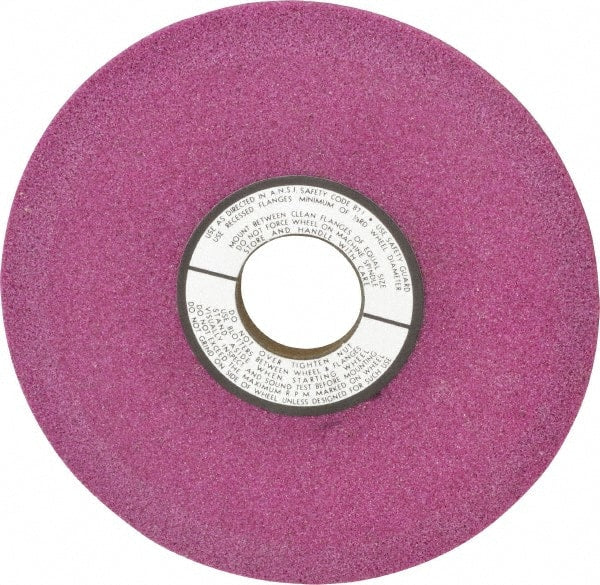 Grier Abrasives - 6" Diam, 1-1/4" Hole Size, 1/2" Overall Thickness, 60 Grit, Type 12 Tool & Cutter Grinding Wheel - Medium Grade, Aluminum Oxide, J Hardness, Vitrified Bond, 4,138 RPM - Exact Tooling