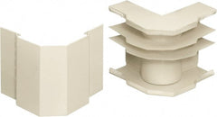 Hubbell Wiring Device-Kellems - 4.88 Inch Long x 4-3/4 Inch High, Raceway Elbow End - Ivory, For Use with HBL4750 Series Raceways - Exact Tooling