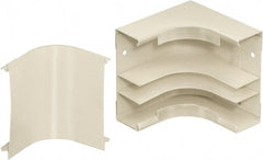 Hubbell Wiring Device-Kellems - 4.74 Inch Long x 4-3/4 Inch High, Raceway Elbow End - Ivory, For Use with HBL4750 Series Raceways - Exact Tooling