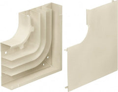 Hubbell Wiring Device-Kellems - 7.23 Inch Long x 1.62 Inch High, Raceway Elbow End - Ivory, For Use with HBL4750 Series Raceways - Exact Tooling