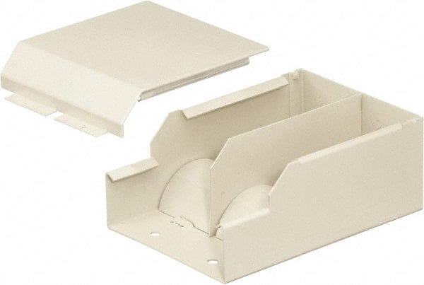 Hubbell Wiring Device-Kellems - 6.76 Inch Long x 4-3/4 Inch Wide x 2.66 Inch High, Rectangular Raceway Fitting - Ivory, For Use with HBL4750 Series Raceways - Exact Tooling