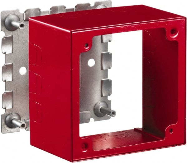 Hubbell Wiring Device-Kellems - 4.64 Inch Long x 2-3/4 Inch Wide x 4.54 Inch High, Rectangular Raceway Box - Red, For Use with HBL500 Series Raceways and HBL750 Series Raceways - Exact Tooling