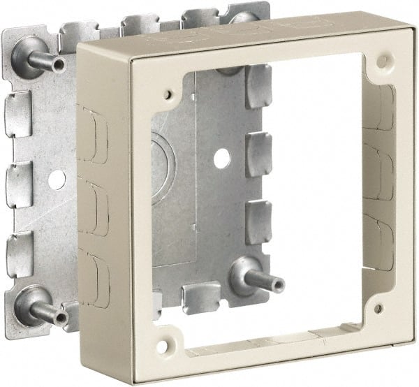 Hubbell Wiring Device-Kellems - 4.64 Inch Long x 1.38 Inch Wide x 4.54 Inch High, Rectangular Raceway Box - Ivory, For Use with HBL500 Series Raceways and HBL750 Series Raceways - Exact Tooling