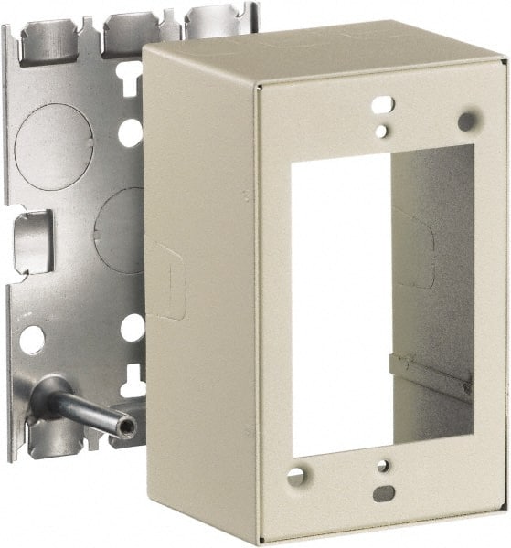 Hubbell Wiring Device-Kellems - 2.82 Inch Long x 2-1/4 Inch Wide x 4.54 Inch High, Rectangular Raceway Box - Ivory, For Use with HBL500 Series Raceways and HBL750 Series Raceways - Exact Tooling