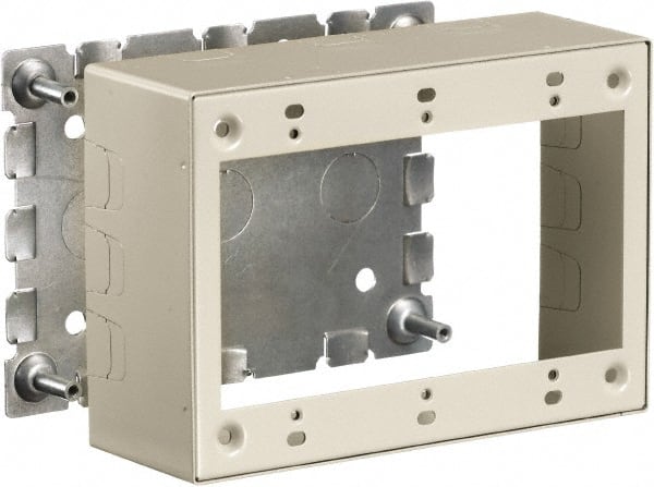Hubbell Wiring Device-Kellems - 6.45 Inch Long x 2-1/4 Inch Wide x 4.54 Inch High, Rectangular Raceway Box - Ivory, For Use with HBL500 Series Raceways and HBL750 Series Raceways - Exact Tooling