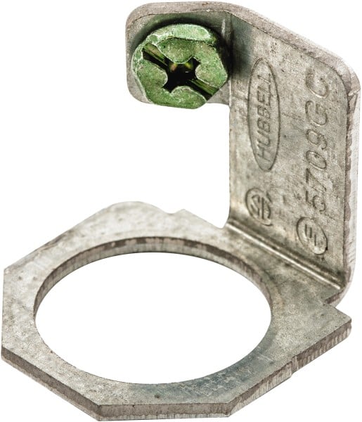 Hubbell Wiring Device-Kellems - 1.18 Inch Long x 1.04 Inch High, Raceway Grounding Clamp - Metallic, For Use with HBL500 Series Raceways and HBL750 Series Raceways - Exact Tooling