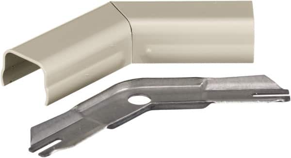 Hubbell Wiring Device-Kellems - 2.46 Inch Long x 0.58 Inch Wide x 2.46 Inch High, Raceway Elbow End - 45°, Ivory, For Use with HBL500 Series Raceways and HBL750 Series Raceways - Exact Tooling